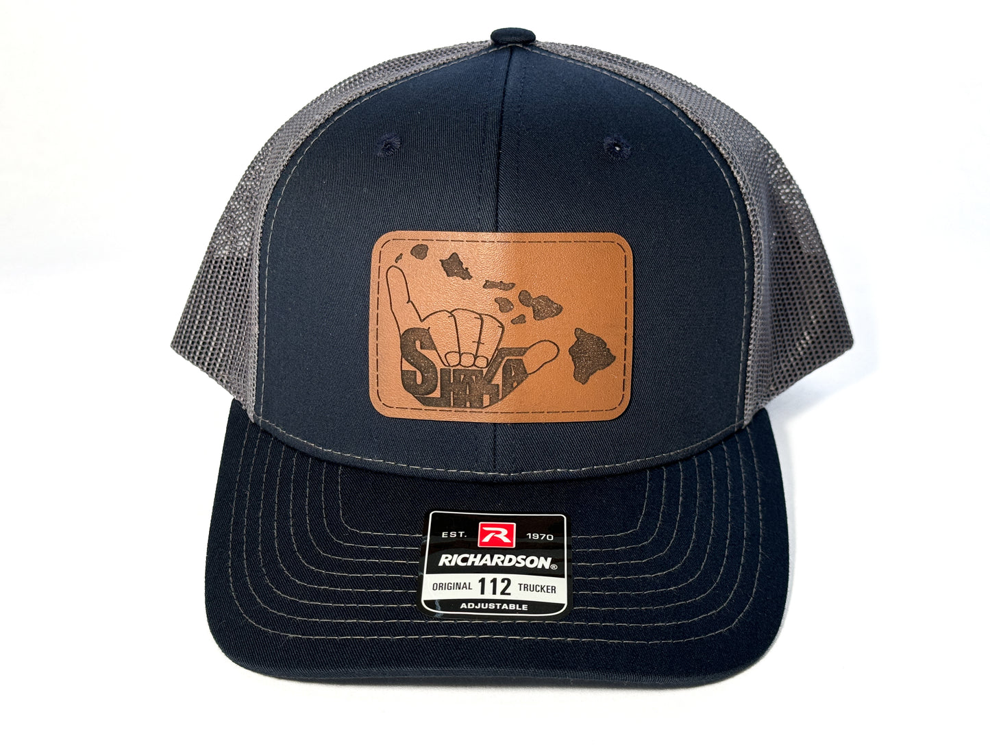 ISLAND SHAKA LEATHER PATCH TRUCKER